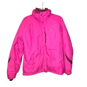 Columbia Titanium Women’s Interchange Jacket Pink Insulated Ski Snow Coat Large